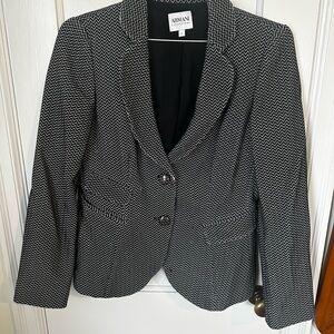 Armani Collezioni Women's Black and White Blazer